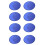 8X Ventilateur Rond Pliable Bleu 1