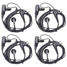 4X 2Pin Ptt Headphones Earpiece for Gp88 Gp68 Gp300 Gp88S Gp3688 Gp3188 Dep450 Ep450 Walkie Talkie