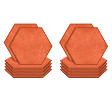 12 Pack Hexagon Acoustic Panels Sound Proof Padding Beveled Sound Panels for Recording Studio Office Home