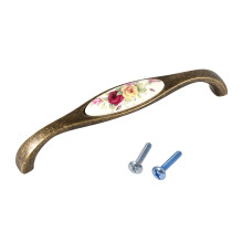 Vintage Ceramic Zinc Alloy Door Handles 8 Sizes for Cabinets & Drawers
