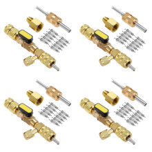 4X R410A R22 Ventil Kern Entferner Installations Werkzeug mit Sae 1/4 & 5/16 Anschluss Im Doppelter Größe