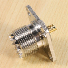 6X UHF SO-239 Female Jack Square Shape Solder Cup Coax Connector for Ham Radio