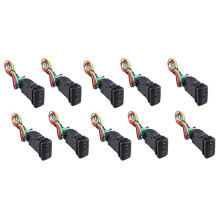 10X 12V SamochóD PodwóJny Pasek śWietlny LED Niebieski/Zielony Przycisk WłąCznika -Off dla Prado Reiz Hilux Landcruiser Przycisk śWiatłA