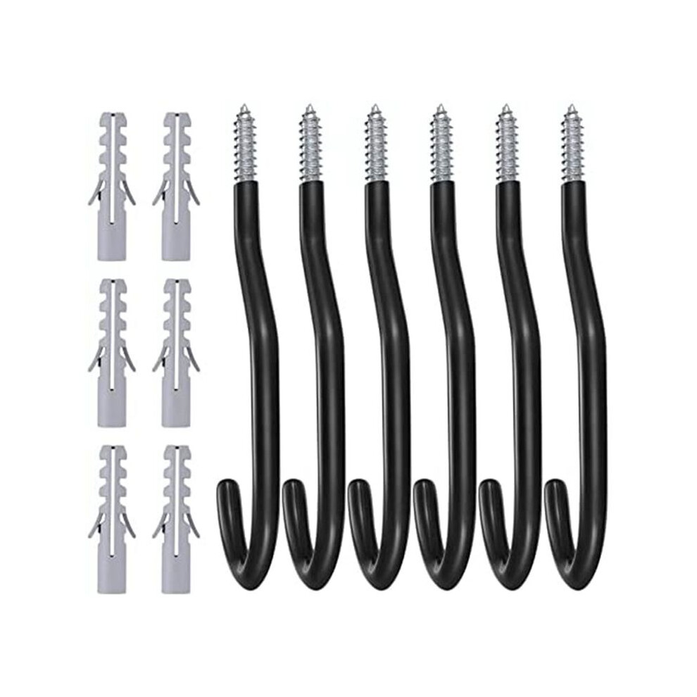 6 Pcs Bike Hooks For Garage Wall, Heavy Duty Bike Storage Hooks, Bicycle Hanging Hooks With Pvc Coating,For Wall,Ceiling 6032368546368