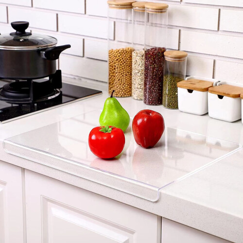 Acrylic Cutting Board 450x400mm Clear 30mm Thick