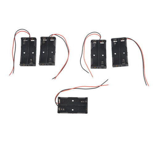 40 Pcs 2 X 1.5V AA Battery Holder Case Box Black W Wire Leads 1