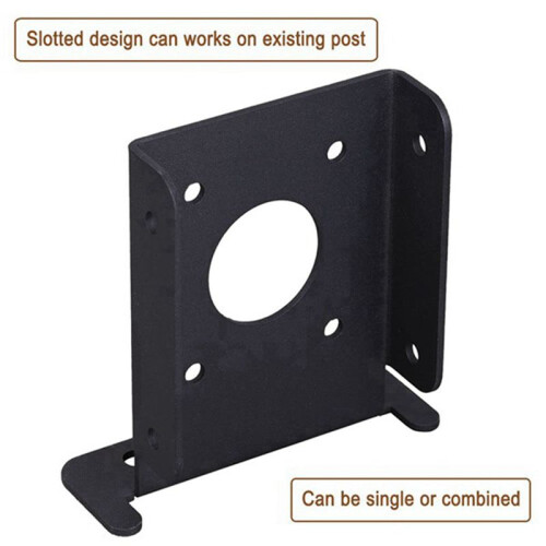 8Pcs Adjustable Wood Fence Pergola Post Base Brackets Kit Heavy Duty Post Anchor Base Brackets for Deck Railing Mailbox 1
