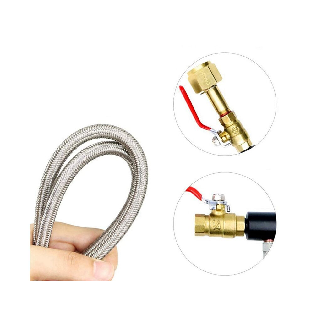 3X G1/2 Co2 Cylinder Refill Adapter Hose, Co2 Refill Station Connector Kit For Filling Soda Maker For Tank 4712064116622