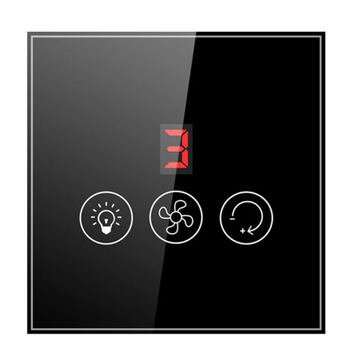 Tuya   Controller EU Plug Ceiling Fan Lamp  Remote APP Control Speed Works with Alexa  Home Black 1