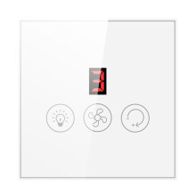 Tuya Controller EU Plug Ceiling Fan Lamp Remote APP Control Speed Works with Alexa Home White