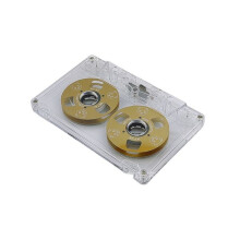 Casete en de Doble Cara Metálico con Forma de Oso, Pequeño y Abierto, con Capacidad para 45 Minutos.