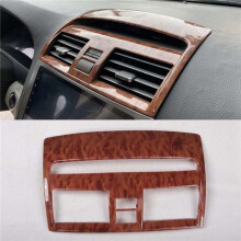 For Camry 2006-2011 2PC Wood ABS Car Front Center Air Conditioning Vent Outlet Cover Trim Car Styling Accessories