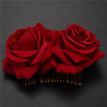 5X Rose Blume Haarspange Rutsche Flamenco Tänzerin Pin Blume Brosche Dame Haar Styling Clip Haarschmuck