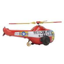 Kids Vintage Clockwork Helicopter Toy – Metal Wind Up Plane for Children