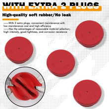 343-4024 Trailer Hub Caps for Stemco,Aluminum Hub Cap for Trailer Axle with Extra 4 Rubber Plugs and Gaskets(Pack of 4)