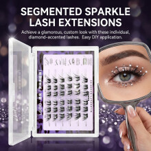 (B) Glitter DIY False Eyelashes - Volume & Sparkly