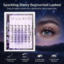 (C) Glitter DIY False Eyelashes - Volume & Sparkly