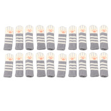 Cat Paw Furniture Leg Socks – Dark Grey Stripe, 20pcs