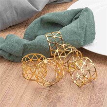 24 Pcs of Round Mesh Napkin Ring Holder, Table Set Suitable for Casual or Formal Occasions and Wedding Parties