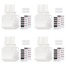 40 Stück 400ML Transparenter Trink Beutel mit 10X Aufklebern Wiederverwendbarer Blut Beutel Requisiten Halloween Dekorationen