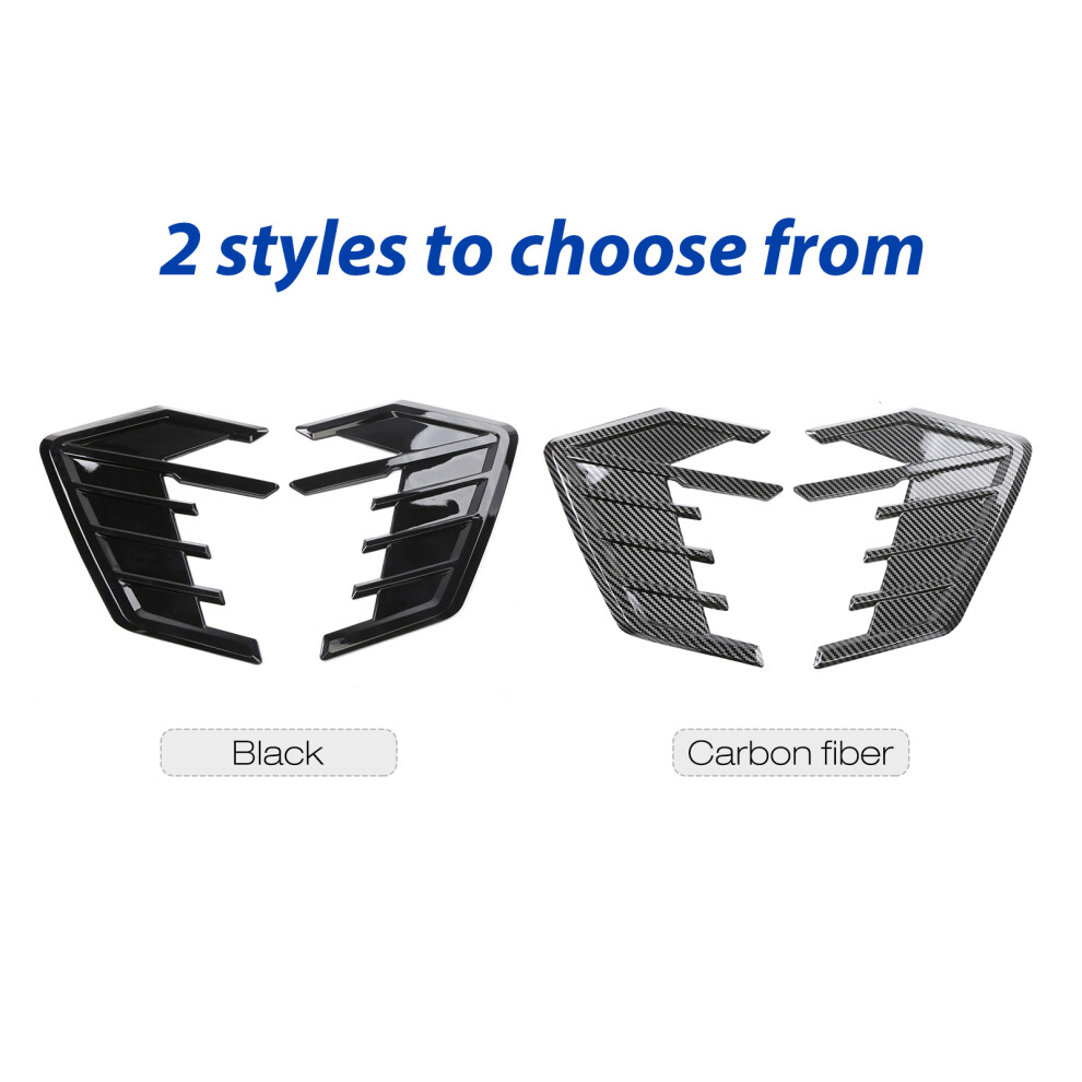 Universal Car Fender Vents Decor 2Pcs Air Flow Intake Grille Spoiler Black 4921389044552
