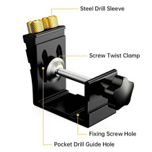 45pcs Hole Jig Kit Dowel Drill Joinery Screw Kit Carpenters Wood Woodwork Guides Joint Angle Tool Carpentry Locator,A