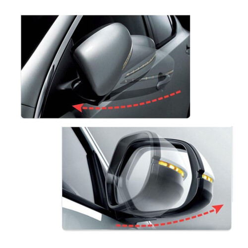 3X Auto Fold Unfold Side Mirror Rear View Mirror Folding Closer System Modules Universal Car 2