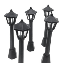 20 Unidades de Postes de Rua Modelo de Trem FerroviáRia Postes de Luz Postes de Luz em Miniatura Do Caminho da Vila Poste de Lanterna para Casa de