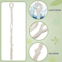 8 PièCes Macramé Beige Plante Cintre Extender Corde Plante Suspendue Panier Extender Grands Supports de Pot de Plante Suspendus (Beige)