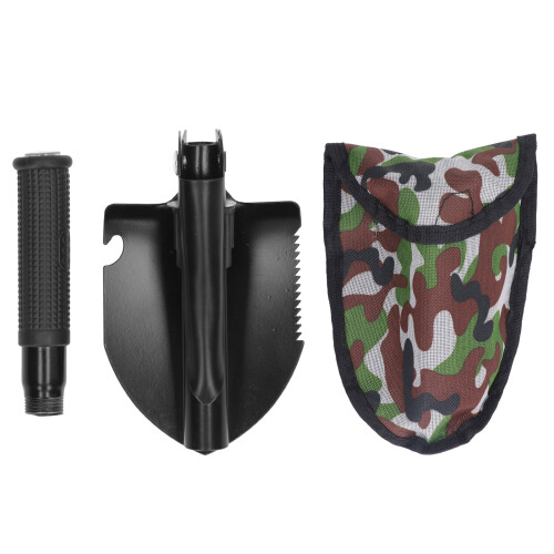 Portable Folding Camping Shovel with Compass, High Carbon Steel, Durable 2