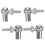 6mm Male Female Thread L Shaped  Joint Rod End Bearings 20Pcs 3