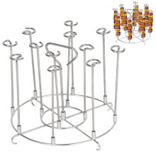 Air Fryer Skewer Rack with 12 Durable Stainless Steel Skewers for 6 Qt Air Fryer, Even Air Circulation