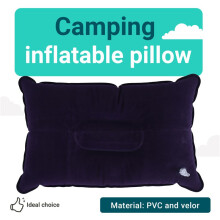 Double Sided Cushion Affollamento cuscino gonfiabile per Camping/turistica/Ufficio,piegante portatile blu