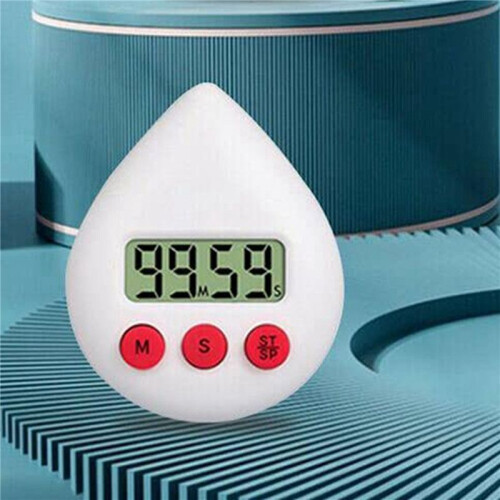 2X Digital Clock Timer Temperature Humidity Visual Countdown Timer Wall Clock White 1