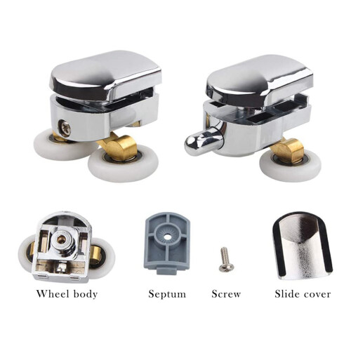 8Pcs 23mm Shower Door Rollers Sliding Shower Doors Wheels Replacement Roller Runner Wheel (4 Top & 4 Bottom ) 2