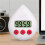2X Digital Clock Timer Temperature Humidity Visual Countdown Timer Wall Clock White 3