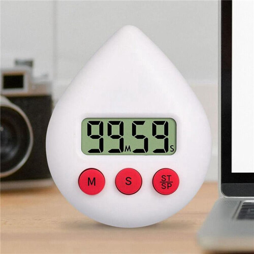 2X Digital Clock Timer Temperature Humidity Visual Countdown Timer Wall Clock White 2