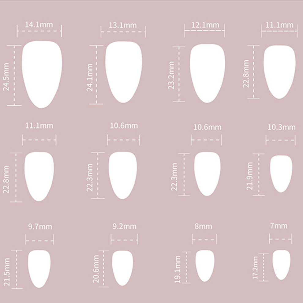 Reach-Tools Elegant Almond False Nails - Transparent & Black
