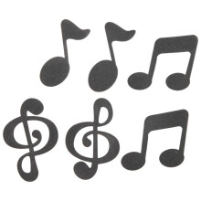 120 Pcs Music Notes Themed Cupcake Topper Paper Cake Inserts Card Wedding Cake Topper Decoration