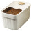(Ivory White, L) Large Pet Food Storage Container for Dog/Cat/Bird 1