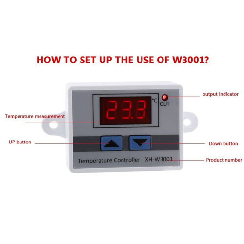 3X 12V Digital LED Temperaturregulator Termostat Control