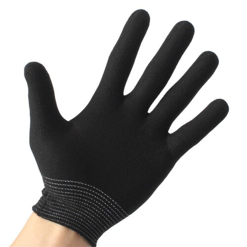 6 Paar Antistatik-Nylon Arbeitshandschuhe Nylon Handschuhe, Schwarz 1
