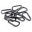 60 Pcs Black D Shaped Aluminum Alloy Carabiner Hook Keychain 2