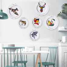 Stainless Steel Plate Hangers for Walls Compatible Decorative Plates Hooks Dish Diaplay Holder with 20 PCS Wall Hooks