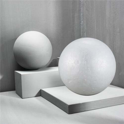 60 x Christmas Decoration Modelling  Polystyrene Foam  Sphere 10cm---White 1