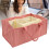 Faltbarer Baby-Windel-Organizer mit Griffen, Pink, Polyester 3