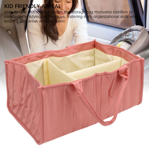 Faltbarer Baby-Windel-Organizer mit Griffen, Pink, Polyester 2