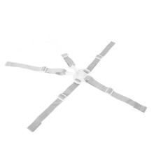 Adjustable 5-Point Baby Safety Strap Belt with Buckle for Stroller White