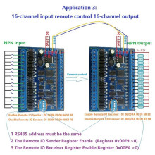 4X 12V 24V 16 Input 16 Output RS485 Remote Control PLC IO Expansion Board Modbus RTU Module, Endast Styrelse