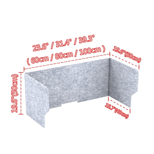 3Panel Foldable Desk Divider, Sound Absorbing Desk Privacy Panel Sneeze Guard for Workstations 1